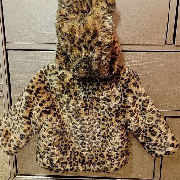 Baby Gap Cheetah Faur Fur Coat with Hood - Picture 14 of 16